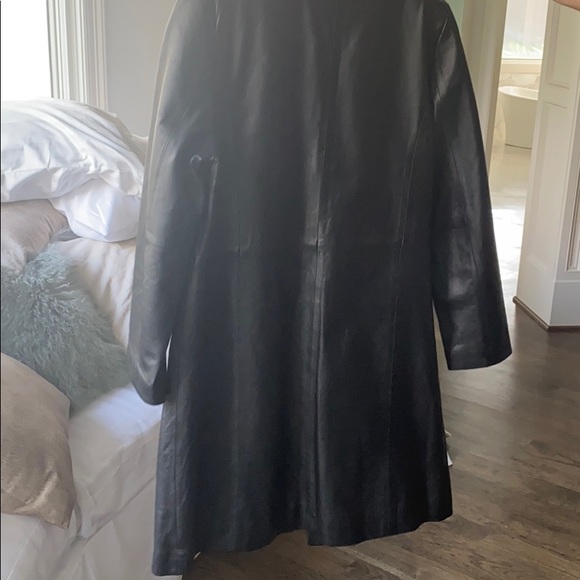NEW MARK & SPENCER ALL LEATHER COAT! - Picture 4 of 5